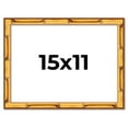 thumbnail image 1 of 15x11 Frame Gold Bamboo Solid Wood Picture Frame | 1 Inch Moulding Width | Interior Frame Depth, 1 of 8
