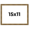 thumbnail image 1 of 15x11 Frame Gold Kingsley Distressed Solid Wood Picture Frame Width 0.75 Inches | Interior Frame, 1 of 8