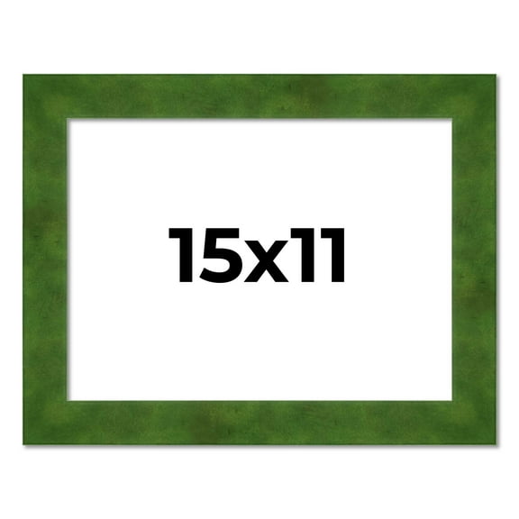 15x11 Frame Green Burl Solid Wood Picture Frame | 1.75 Inches Moulding Width | Interior Frame Depth
