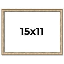 15x11 Frame Silver Real Wood Picture Frame Width 0.75 Inches | Interior Frame Depth 0.5 Inches |
