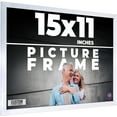 thumbnail image 1 of 15x11 Frame Silver Real Wood Picture Frame Width 0.75 inches | Interior Frame Depth 0.5 inches |, 1 of 8