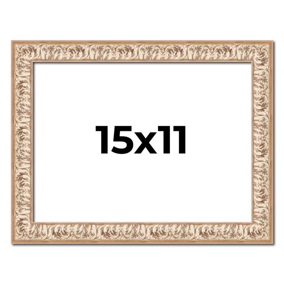 15x11 Frame White Real Wood Picture Frame Width 1.5 inches | Interior Frame Depth 0.5 inches |
