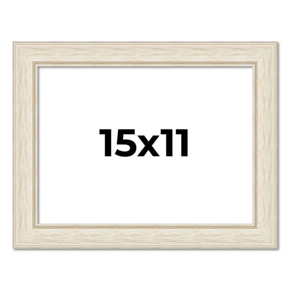 15x11 Frame White Real Wood Picture Frame Width 1.75 inches | Interior Frame Depth 0.5 inches |