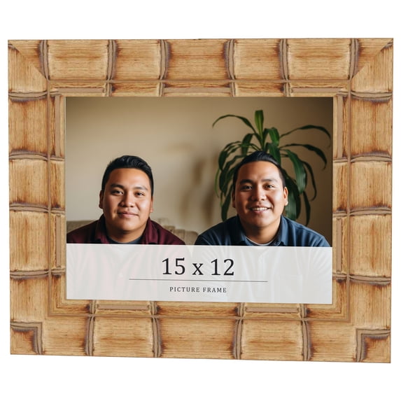 15x12 Frame Beige Real Wood Picture Frame Width 3 inches | Interior Frame Depth 0.5 inches |