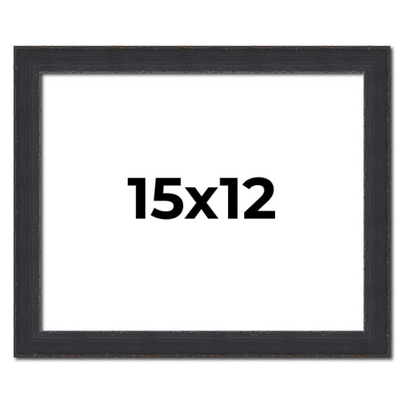 15x12 Frame Black Real Wood Picture Frame Width 1.25 Inches | Interior Frame Depth 0.5 Inches |