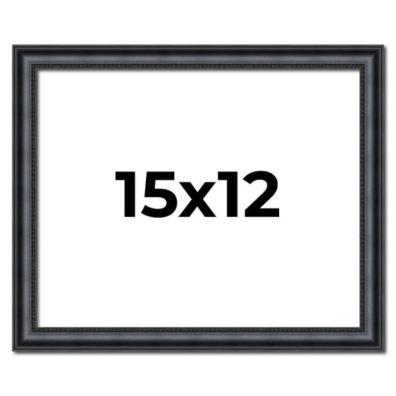 15x12 Frame Black Real Wood Picture Frame Width 1.25 inches | Interior Frame Depth 0.5 inches |