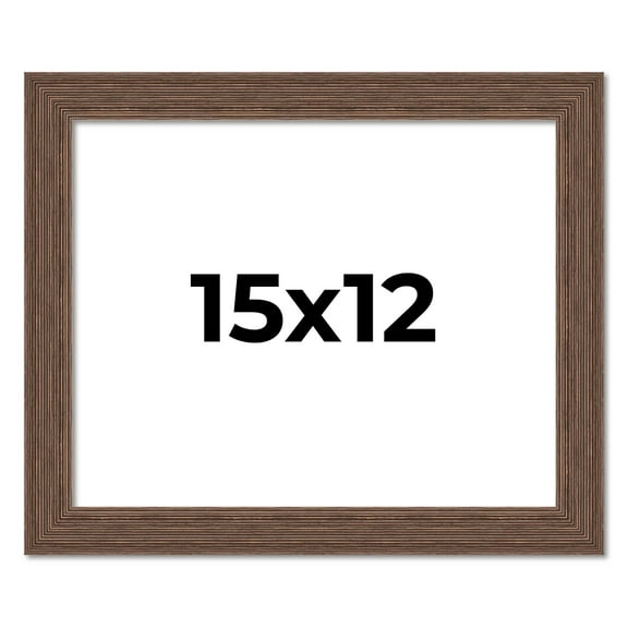 15x12 Frame Brown Distressed Barnwood Picture Frame | Rustic Farmhouse Photo Frame Includes UV