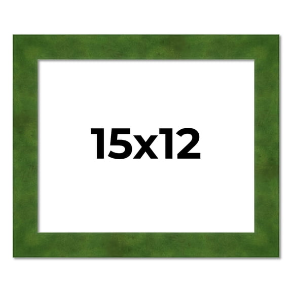 15x12 Frame Green Burl Solid Wood Picture Frame | 1.75 Inches Moulding Width | Interior Frame Depth