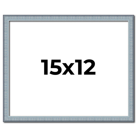 15x12 Frame Rustic Sky Blue Solid Wood Picture Frame | 0.75 Inch Moulding Width |Includes UV
