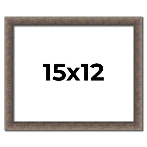 15x12 Frame Silver Real Wood Picture Frame Width 1.25 Inches | Interior Frame Depth 0.5 Inches |