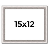 15x12 Frame Silver Real Wood Picture Frame Width 1.25 Inches | Interior Frame Depth 0.5 Inches |