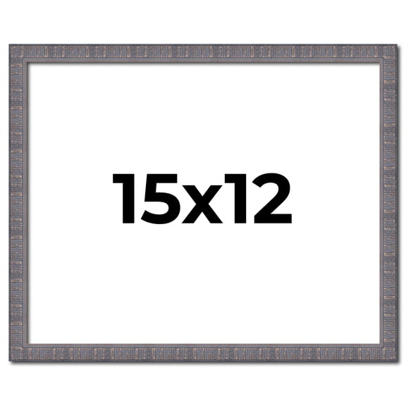 15x12 Frame Slate Blue Distressed Rustic Solid Wood Picture Frame | 0.75 Inch Moulding Width |