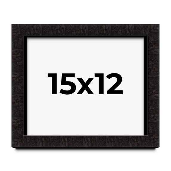 15x12 Shadow Box Black Solid Wood Display Picture Frame | 1 Inch Rabbet Depth | | 1.375 Inch