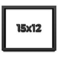 thumbnail image 1 of 15x12 Shadow Box Frame Black | 1 inches Deep Real Wood Contemporary Shadowbox Display Frame | UV, 1 of 8
