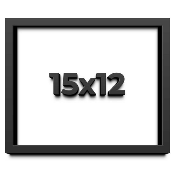 15x12 Shadow Box Frame Black | 1 inches Deep Real Wood Contemporary Shadowbox Display Frame | UV