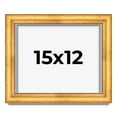 thumbnail image 1 of 15x12 Shadow Box Frame Gold | 1.75 Inches Deep Real Wood Traditional Shadowbox Display Frame | UV, 1 of 7