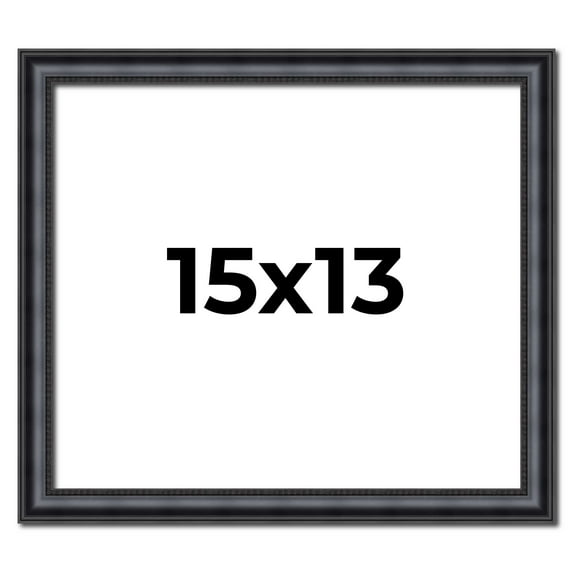 15x13 Frame Black Real Wood Picture Frame Width 1.25 inches | Interior Frame Depth 0.5 inches |