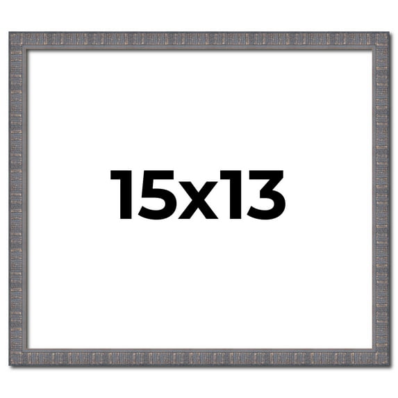15x13 Frame Blue Kingsley Pewter Solid Wood Picture Frame Width 0.75 Inches |Interior Depth 0.5