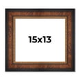 thumbnail image 1 of 15x13 Frame Brown Walnut Gold Ornate Trim Solid Wood Plein Air Picture Frame | 3 Inch Moulding, 1 of 8