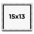 thumbnail image 1 of 15x13 Frame Brushed Silver Solid Wood Picture Frame | 0.75 Inch Moulding Width | Rabbet Depth 0.75, 1 of 5