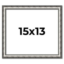15x13 Frame Silver Real Wood Picture Frame Width 1.125 Inches | Interior Frame Depth 0.5 Inches |