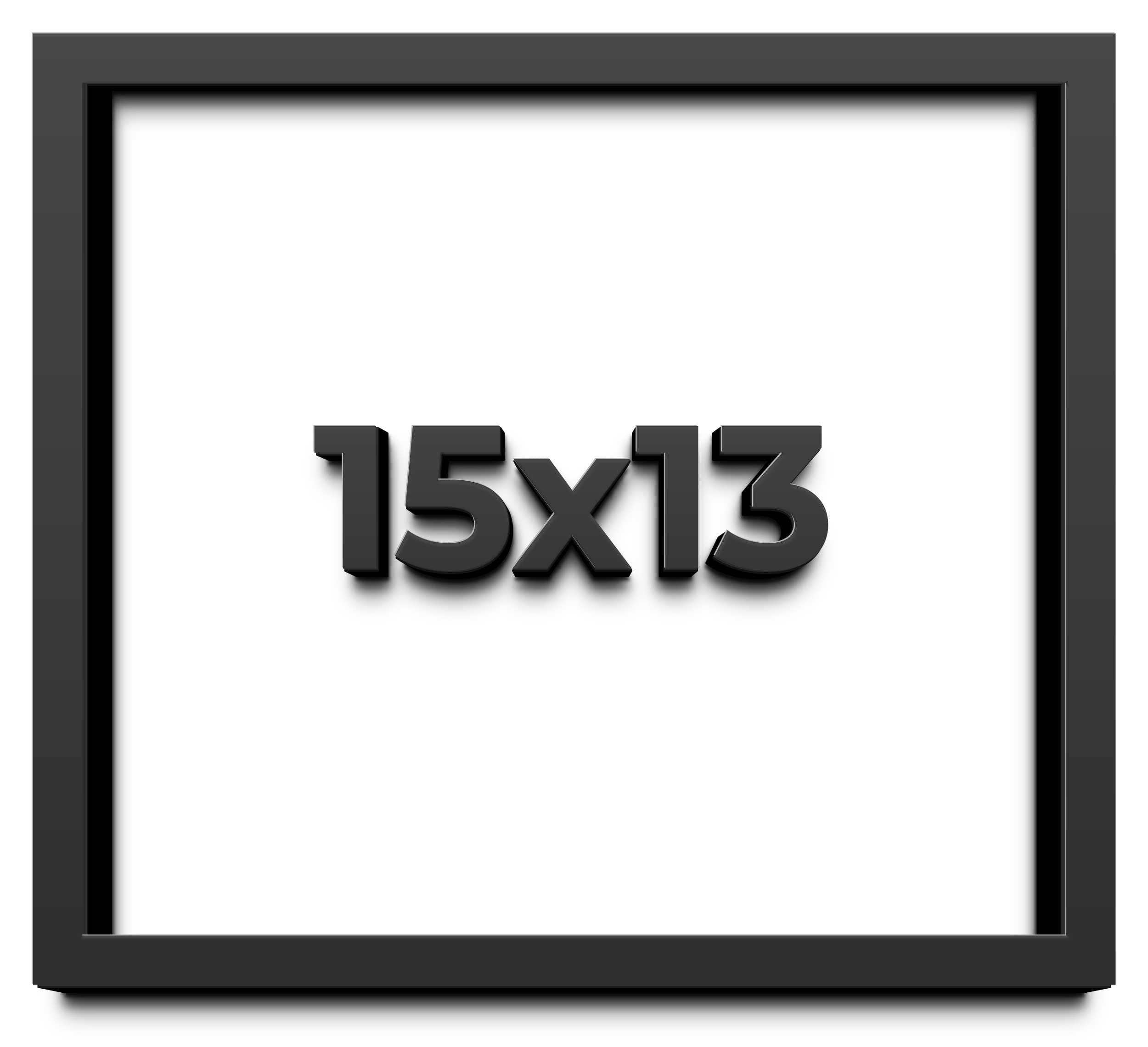 15x13 Shadow Box Frame Black | 1 inches Deep Real Wood Contemporary ...