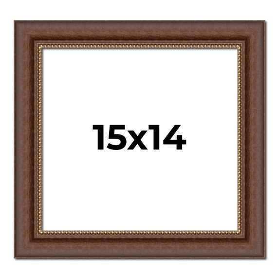 15x14 Copper and Brown Real Wood Picture Frame Width 2 inches | Interior Frame Depth 0.5 inches |