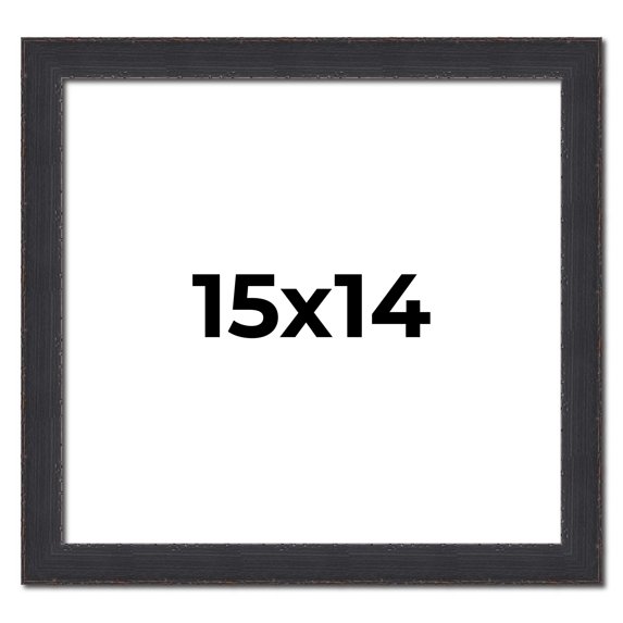 15x14 Frame Black Real Wood Picture Frame Width 1.25 Inches | Interior Frame Depth 0.5 Inches |