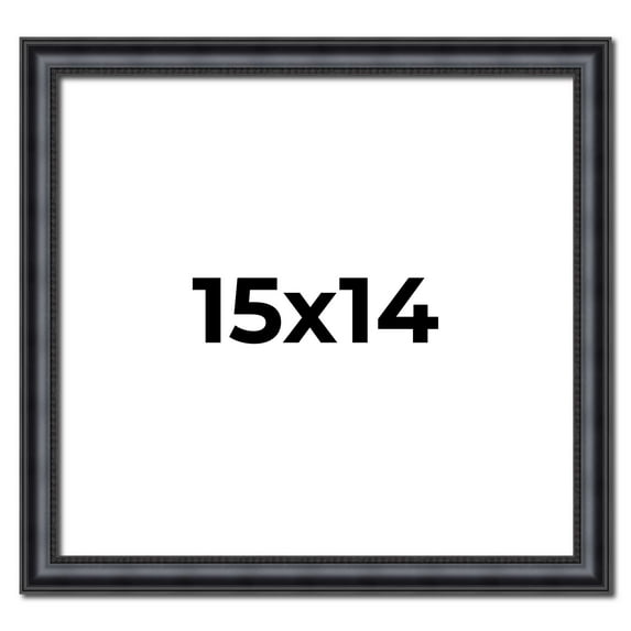 15x14 Frame Black Real Wood Picture Frame Width 1.25 inches | Interior Frame Depth 0.5 inches |