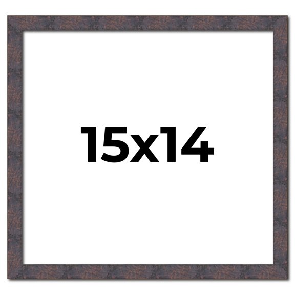 15x14 Frame Brown Rustic Lacquered Walnut Solid Wood Picture Frame Width | 0.875 Inch Moulding