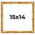 thumbnail image 1 of 15x14 Frame Gold Bamboo Picture Frame - Complete Modern Photo Frame Includes UV Acrylic Shatter, 1 of 8