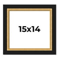 thumbnail image 1 of 15x14 Frame Gold Real Wood Picture Frame Width 2.25 Inches | Interior Frame Depth 0.5 Inches |, 1 of 8