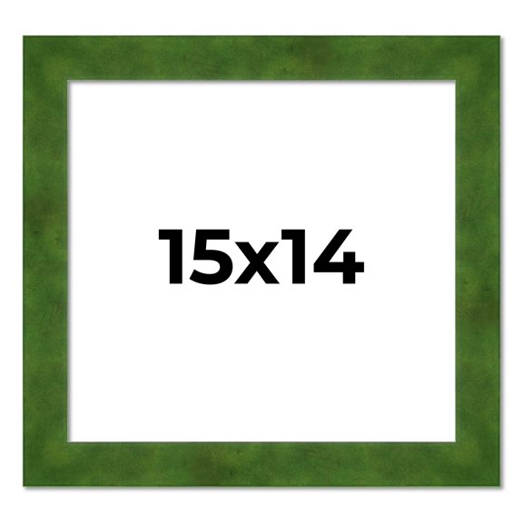 15x14 Frame Green Burl Solid Wood Picture Frame | 1.75 Inches Moulding Width | Interior Frame Depth