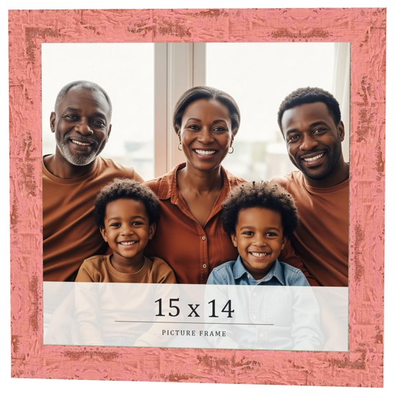15x14 Frame Pink Solid Wood Picture Frame Width 1.125 Inches | Interior Frame Depth 0.5 Inches |