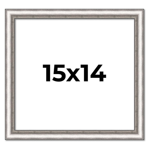 15x14 Frame Silver Real Wood Picture Frame Width 1.25 Inches | Interior Frame Depth 0.5 Inches |