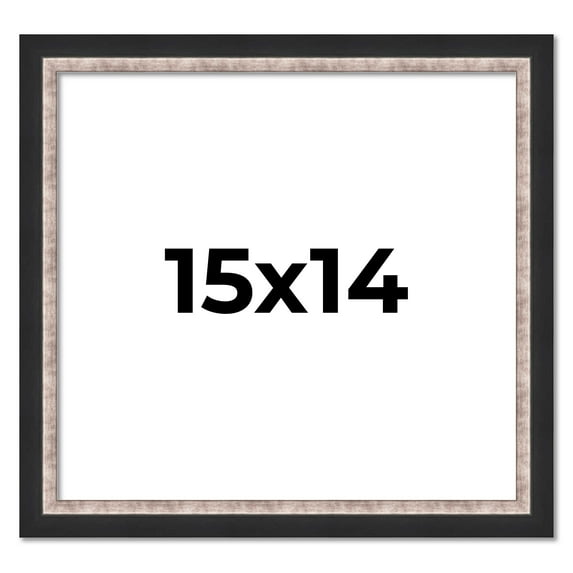 15x14 Frame Silver Real Wood Picture Frame Width 1.25 Inches | Interior Frame Depth 0.75 Inches |