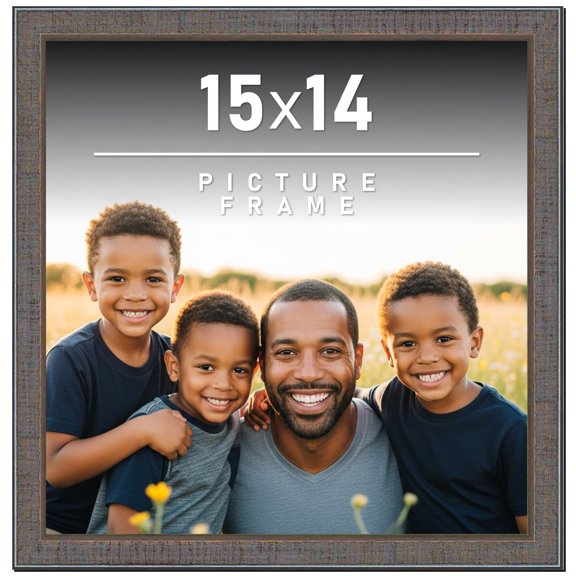 15x14 Frame Slate Blue Distressed Rustic Solid Wood Picture Frame | 0.75 Inch Moulding Width |