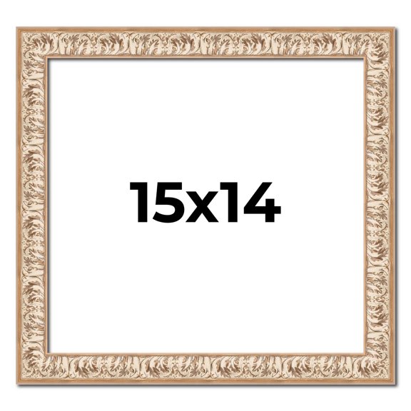 15x14 Frame White Real Wood Picture Frame Width 1.5 inches | Interior Frame Depth 0.5 inches |
