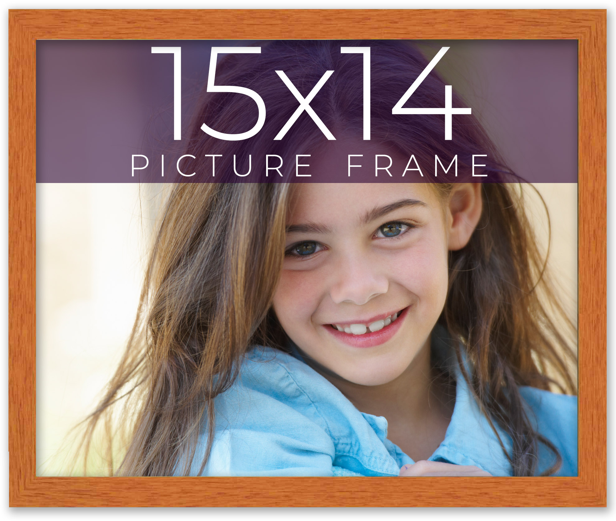 15x14 Honey Brown Real Wood Picture Frame Width 0.75 inches | Interior ...