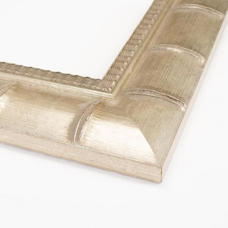 15x15 - 15 x 15 Silver Bamboo Solid Wood Frame with UV Framer's Acrylic & Foam Board Backing - Great For a Photo, P