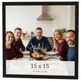 thumbnail image 1 of 15x15 Frame Black Charcoal Grey Wood Textured Picture Frame | 0.75 Inch Moulding Width | Gunmetal, 1 of 8