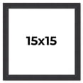 thumbnail image 1 of 15x15 Frame Black Real Wood Picture Frame Width 1.25 Inches | Interior Frame Depth 0.5 Inches |, 1 of 8