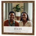 thumbnail image 1 of 15x15 Frame Gold Kingsley Distressed Solid Wood Picture Frame Width 0.75 Inches | Interior Frame, 1 of 8