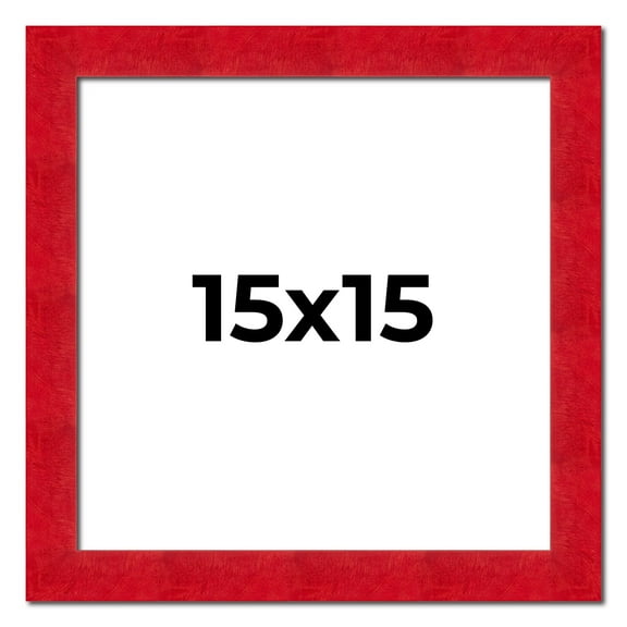 15x15 Frame Red Burl Solid Wood Picture Frame Width 1.75 Inches | Interior Frame Depth 0.5 Inches |