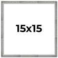 thumbnail image 1 of 15x15 Frame Silver Grey Distressed Solid Wood Picture Frame | 0.75 Inch Moulding Width | Interior, 1 of 8