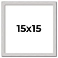 thumbnail image 1 of 15x15 Frame Silver Inner Slope Bevel Picture Frame | 1 Inch Moulding Width | 0.75 Inch Rabbet Depth, 1 of 8