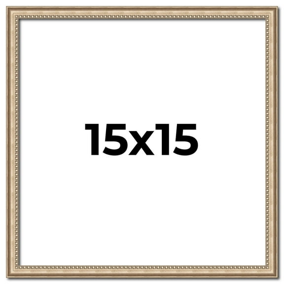15x15 Frame Silver Real Wood Picture Frame Width 0.75 Inches | Interior Frame Depth 0.5 Inches |