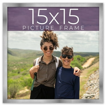 15x15 Frame Silver Real Wood Picture Frame Width 0.75 inches | Interior Frame Depth 0.5 inches |