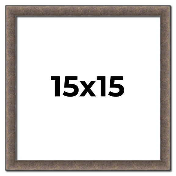 15x15 Frame Silver Real Wood Picture Frame Width 1.25 Inches | Interior Frame Depth 0.5 Inches |