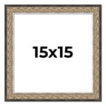 thumbnail image 1 of 15x15 Frame Silver Real Wood Picture Frame Width 1.75 Inches | Interior Frame Depth 0.5 Inches |, 1 of 8